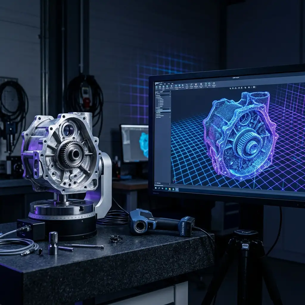 Proceso de escaneo 3D para ingeniería inversa de piezas físicas con alta precisión