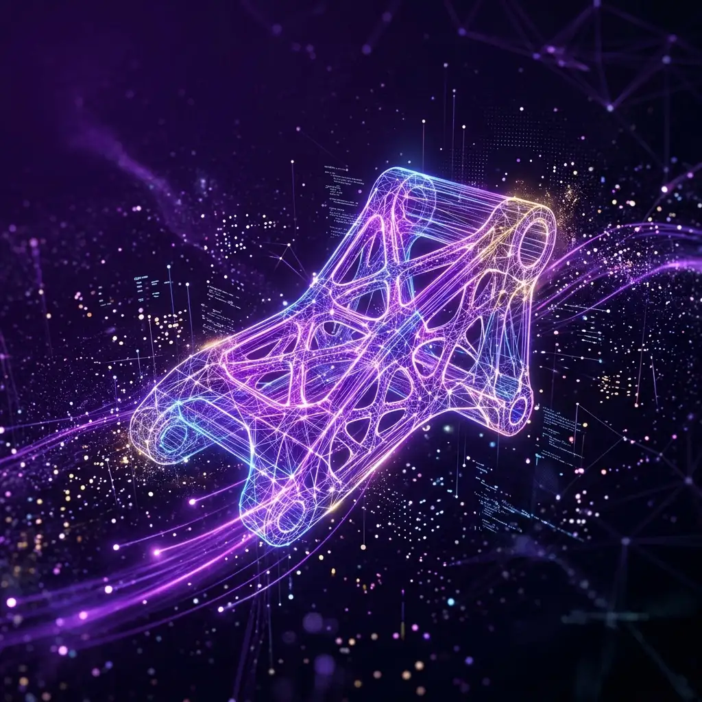 Diseño generativo asistido por IA para piezas mecánicas optimizadas topológicamente