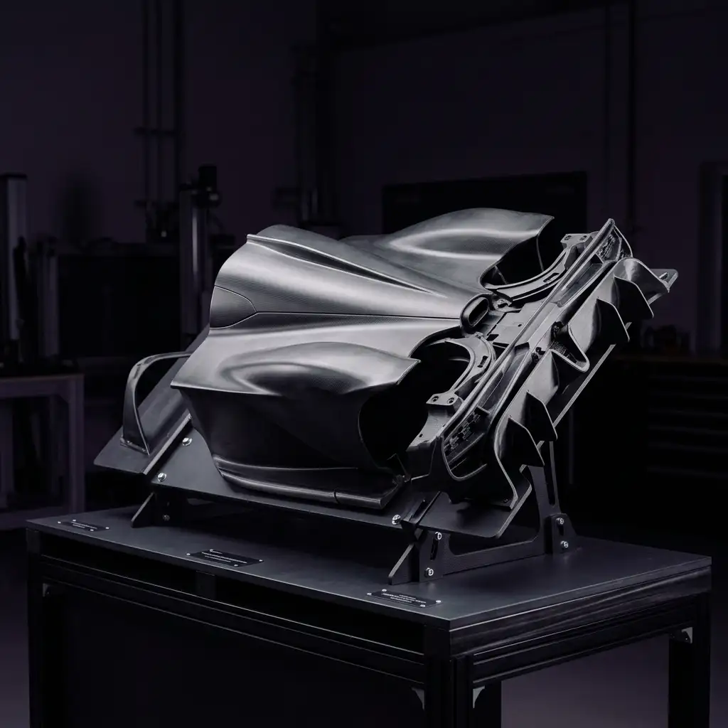 Componentes estéticos automotrices impresos en 3D para pruebas de túnel de viento